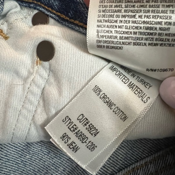 Agolde 90s pinch waist high rise straight distressed - Picture 3 of 5